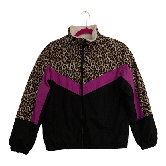 American Eagle Outfitters Jackets & Blazers - American Eagle small retro puffer jacket full zip Sherpa lined pockets black
